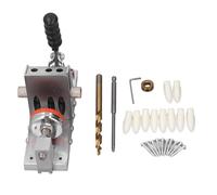 Pocket Hole Jig Kit Professional Metal Woodworking Pocket Screw Jig System with Adjustable Dowel Drill Joinery Screw Kit for Furniture Processing Handcrafting and Modeling
