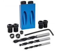 Pocket Hole Jig Kit Woodworking Hole Drilling Bit 15 Degree Drill Guides Joint Angle Drive Adapter Locator Carpentry Tool
