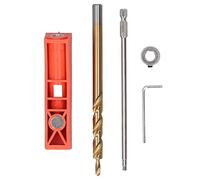 Pocket Hole Jig Kit, Woodworking Tool with Step Drill Bit and Screwdriver Positioning Fixture, 9.5mm Drill Bit for Accurate Pocket Hole Joinery in DIY and Carpentry Projects