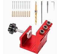 Pocket Hole Jig Set Adjustment Woodworking Tool Pocket Dowel Jig Set Guide Joint Angle Tool Locators Oblique Locators