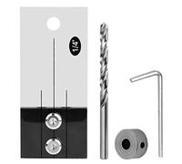 Pocket Hole Jig Step Drill Bit Set, Woodworking Dowel Hole Drilling Guide Locator, High Precision Metal Hole Jig with Wrench and Twist Drill, Durable Tool for Joining Wood Boards