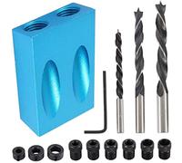 Pocket Hole Screw Jig Dowel Drill Joinery Kit Carpenters Wood Woodwork Guides Joint Angle Tool Carpentry Locator Craft, Woodworking Angled Hole Locator Punch Adjuster Set