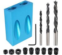 Pocket Hole Screw Jig Pocket Screw Jig Pocket Hole Jig Kit Dowel Drill Joinery Kit Carpenters Wood Woodwork Guides Joint Angle Tool Carpentry Locator Craft