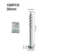 Pocket Hole Screws 100PCS #8 x 1-1/4 inch Coarse Thread Self-Tapping Fasteners for Woodworking, Zinc Coated Steel for Rust Resistance, Compatible with Kreg Jig and Other Pocket Hole Systems (38mm)