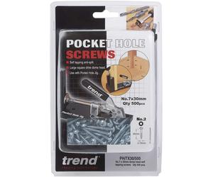 Pocket Hole Self Tapping Screws Fine Thread No7x30 x 500pcs PH/7X30/500 of Trend