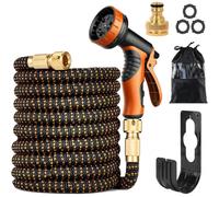 Pocket Hose Copper Bullet Expandable Garden Hose Pattern Thumb Spray 25 FT Patented Lead-Free Ultra-Lightweight Solid Copper