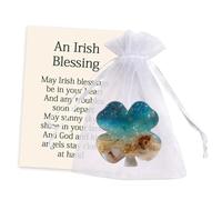 Pocket Hug,Always With You Gifts, Four-leaf Clover Pocket Hug Keepsake Ornament with Message Card, Handmade Shell Pocket Hug, Encourage Ornament, Cute Pocket Hug Decoration, Positive Gifts for Women
