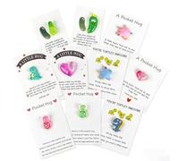 Pocket Hug Cards, 10/30/50pcs Mini Motivational Cards with Tokens, Inspirational Greeting Card for Emotional and Support Anxiety Relief, Encouragement Gifts for Family Friends Coworkers (10pcs)
