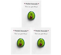Pocket Hug Cards - 3X Resin Little Pocket Greeting Card Animal Ornaments Hug Encouragement,Animal Decoration Pocket Bee And Avocado Greeting Card Ornaments Thinking Of You Adorable Birthday Wedding