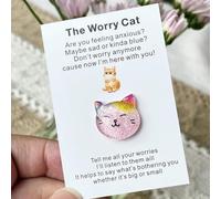 Pocket Hug Cards,Cute Cat Pocket Hug Token,Cat Memorial Cards,Pocket Cute Cat Hug Cards Greeting Cards,The Worry Cat Decorative Emotional Support & Encouragement Card,For Friends & Colleagues