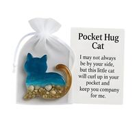 Pocket Hug Cat, Mini Cat Animal Hug Token with Card, Inspirational Resin Pocket Hug Token Keepsake, Cute Pocket Animal Pocket Hug Thoughtful Gift for Pet Lovers and Dog Enthusiasts (#07)