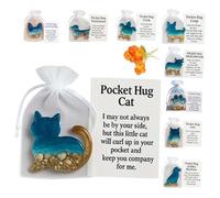 Pocket Hug Dachshund Keychain, Handmade Soothing Shells Oceans and Sand Design, Cute Dachshunds Pocket Hug Tokens with Card, Animal Sea Theme Emotional-Support Pendant Gift for Dog Lovers (CAT)