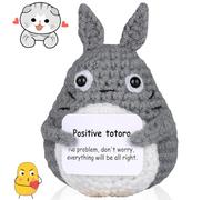 Pocket Hug, Emotional Support Potato, Emotional Support Plush Doll With Card, Cute Potato for Christmas Birthday Gifts Friends Party Decoration Crochet Animals Emotional Support Pickle (Totoro)