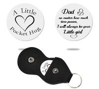 Pocket Hug for Dad Gifts Keyring from Kids Happy Birthday Daddy to Be Gifts for Father in Law Gift Ideas I Love You Gifts for Him Step Dad Gifts from Daughter Retirement Gifts for Dads Stepdad Gifts