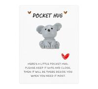 Pocket Hug Gift, Mini Koala Ornament Koala Gifts with Card, Emotional Support Gift for Anxiety Relief, Pocket Keepsake Ornament for Family Friends Birthday Christmas Valentines