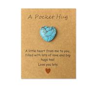 Pocket Hug Gift, Pocket Hugs for Friends Heart Blue Ocean Valentine Gift | Supportive Gifts for Friends Pocket Hug Heart Cute Decoration | Positive Good Luck Gifts for Birthday Wedding Mothers Day
