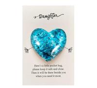 pocket hug gift,Pocket Hugs Heart Keepsake Gifts for Women Friends - Positive Good Luck Gifts for Birthday Wedding Christmas Mother's Day Valentine's (Lake Blue)
