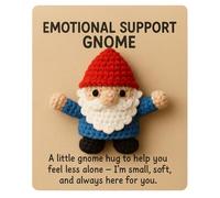 Pocket Hug Gnome, Emotional Support Crochet Mini Gnomes, Handmade Inspirational Crochet Positive Spring Gnome, Positive Crochet Gnomes Gifts for Women Coworker Teacher Graduation (Classic)