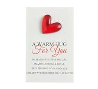 Pocket Hug Greeting Card A Warm For You Thoughtful Encouragement For Valentine Birthday Get Well Daily Inspiration (Red, 8cm)
