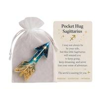 Pocket Hug Guardians, Constellation Shape Pockets Hugs Gifts, Resin Constellation Positive Pocket Hug Token Emotional Gift with Inspirational Card Back to School Gifts for Friend Family Student