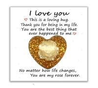 Pocket Hug Heart for Friends, Thinking of You Gifts, Keepsake University Gifts for Her/Him, Sending a Hug for Her, Positive Good Luck Gift for Birthday Wedding Mothers Day Valentines