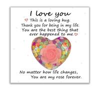 Pocket Hug Heart for Friends, Thinking of You Gifts, Keepsake University Gifts, Sending a Hug for Her, for Birthday Wedding Mothers Day Valentines