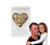 Pocket Hug Heart, Pocket Heart, Bookshelf Template Heart Shaped Hug with Cards, Greeting Cards Rejoice, Creative Ornament for Women and Men
