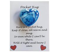 Pocket Hug Heart Pocket Hug Heart Love Gift Suitable for Holiday Atmosphere Gift Glass Love Stone Christmas Decorations Bulbs (A, One Size)
