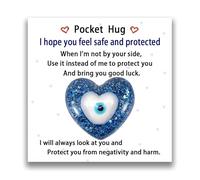 Pocket Hug Heart, Pocket Hugs Heart for Friends, Thinking of You Gifts, Keepsake University Gifts for Her, Positive Good Luck Gift for Birthday Wedding Christmas Mothers Day Valentines