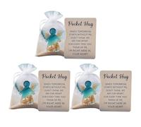 Pocket Hug in Memory Dead,Emotional Grief Support Beach Themed Healing Gift Card,Beach,Sympathy with with