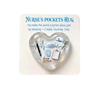 Pocket Hug Nurse's Gift Exchange Hug Cards with Heart Shape Acrylic Figurine Keepsake Exchange Relationship Cards for Colleagues Family Distance Social Celebration of Life