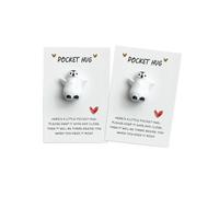 Pocket Hug Penguin Mini Penguin Pocket Hug Set Cute Little Pockets Hugs | 2 Pcs Penguins Ornament Mini Animal Penguins with Message Card for Friend Family Emotional Support Christmas Birthday Gift