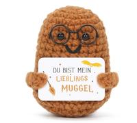Pocket Hug Potato, Du Bist Mein Lieblings Muggel, Magic Doll Potato, Creative Knitting Wool Potato German, Courage Gift for Friend Family Colleague C25