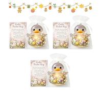 Pocket Hug Rabbit, Easter Comfort Bunny Pocket Cards, Mini Handmade Animal and Cross Pockets Hugs, Inspirational Keepsake for Hope Comfort, Adorable Easter Gift for Family Friends (A-3PC)