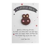 Pocket Hug Token Bulk,Handmade Rabbit Pocket Hug Tokens,Mini Resin Animals Figures with Positive Affirmations Inspirational