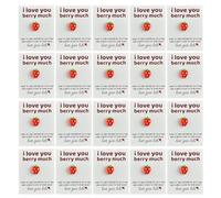 Pocket Hug Token Bulk,Sweet Little Pocket Strawberry Hug Gifts with Positive Gifts,Inspiratio Support Cards,Emotional