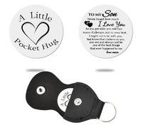 Pocket Hug Token for Son Keyring for Son in Law Birthday Gifts for Men I Love You Son Gifts from Mum Mother and Son Graduation Gifts for Him Good Luck Gifts for Boys Sons Presents for Kids Adults