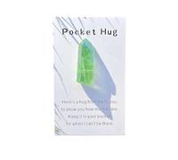 Pocket Hug Token,Natural Rose Quartz Crystal Stone Pocket Hug Token Gift Card,Chakra Reiki Healing Stone Crystal Gemstone Greeting Cards Keepsake Exchange Card Relationship Gift or Family Friends