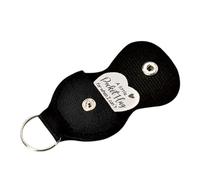 Pocket Hug Tokens - Pocket Hug Keychain, Leather Case with Stainless-Steel Double-Sided Heart Hug Coin, Coin Holder Keychain - Long Distance Relationship Keepsake for Family, Friends & Lovers