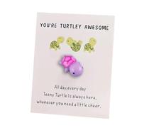 Pocket Hug Turtle, You're Turtley Awesome Ornaments Inspirational Gift with Card, Thank You Note Cards Greeting Card Mini Sea Turtle Figure Pocket Hug for Friends Family