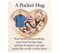 Pocket Hugs for Nurses with Inspirational Card, Heart Shape Nurse Gift, Acrylic Motivational Keepsake for Nurses' Day, Thank You Gifts for Nursing Students & Healthcare Persons