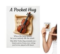 Pocket Hugss Heart Keepsake, Portable Handmade Music Hug Gift Collection With Card, Gift For Guitarist, Violinist, Pianist, Drummer, Musics Lovers And Musicians