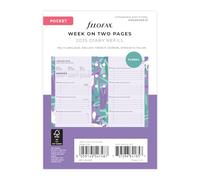 Filofax Two Days On One Page Diary Refill - Pocket 2025 Multilanguage