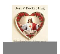 Pocket Jesus Hug - Inspirational Acrylic , 2D Motivational Souvenir | Lightweight Card Construction, for Spiritual Leadership, Work Meeting of Friends, Church, Graduation, Team Reward