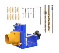 Pocket Jig Hole Kit - Pocket Hole Angled Drill Guide Woodworking | Angled Drilling Locator with Dust Collection | for Cabinet Installation Carpentry Deck Desk Crafts Hobby Woodworking Projects
