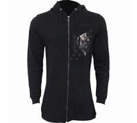 Pocket Kitten Full Zip Hoodie Spiral Direct Black S