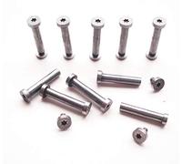 Pocket Knife Pivot Pin Screws,Tactical Survival Knives Handle Fasteners,EDC Knife Shaft Rivets,Pack of 10 Sets (5mm)