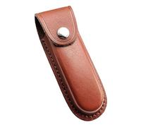 Pocket Knife Sheath,Folding Leather Knife Holster W/Snap Closure Belt Loop for 5" Folding Pocket Knife(Without Knife)