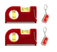 Pocket Level Bubble with Magnetic Base for Spirit Leveler Systems Designed for On-Site Calibration and Quick Reference Checks (4pcs red)