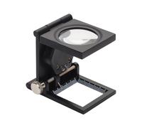 Pocket Magnifying Glass 10X Folding Portable Small Magnifier with Light